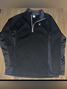 Spyder F21 Black Sweatshirt Sweater Embroidered Size Men's XL Style 199306